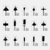 Bosch Freze Seti 15 Parça Karışık 8 mm 2607017472 - 2