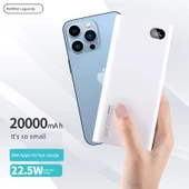 20000mAh Taşınabilir Powerbank - Lacivert 22.5W + 20W Süper Hızlı Şarj - 3