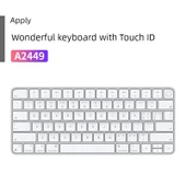 Touch ID'li Klavye [A2449] - Ultra Şeffaf Görünmez Film - 1