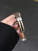 Huawei Watch FIT3 Uyumlu Litchi Desen Süt Beyazı Manyetik Tokalı Deri Kordon thumbnail 5