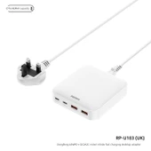 65W Çoklu Port Hızlı Şarj Masaüstü Telefon Adaptörü - 9