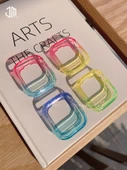 Apple Watch 40mm (4/5/6/SE Nesil) Uyumlu Gül Kırmızısından Sarıya Gradyan TPU Kılıf - 6