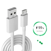 Micro USB Hızlı Şarj Data Kablosu - 2 Metre - Beyaz (2 Adet) thumbnail 4