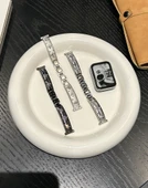Xiaomi Bracelet 9Pro Uyumlu Taşlı Metal Kordon - Siyah - 7