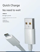 Micro USB Hızlı Şarj Data Kablosu - 2 Metre - Beyaz (2 Adet) thumbnail 8