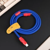 USB-C - USB-C 100W Hızlı Şarj Data Kablosu 1.5m - Klein Mavi - 1