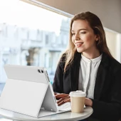 iPad 11 (11 inç) Beyaz Klavye + Lavanta Koruyucu Kılıf - 7