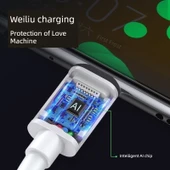 Micro USB Hızlı Şarj Data Kablosu - 2 Metre - Beyaz (2 Adet) thumbnail 5