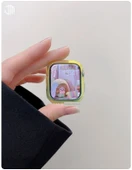 Apple Watch 40mm (4/5/6/SE Nesil) Uyumlu Sarıdan Yeşile Gradyan TPU Kılıf - 1