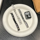 Xiaomi Bracelet 9Pro Uyumlu Taşlı Metal Kordon - Siyah - 6