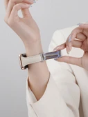 Huawei FIT/new/elegant Uyumlu Litchi Siyah Deri Manyetik Kordon + HD Film - 2