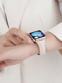Huawei FIT/new/elegant Uyumlu Litchi Siyah Deri Manyetik Kordon + HD Film - 4