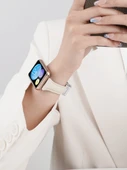 Huawei FIT/new/elegant Uyumlu Litchi Siyah Deri Manyetik Kordon + HD Film - 5