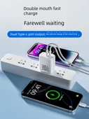 30W GaN Çift USB-C PD Hızlı Şarj Aleti - Yıldız Beyazı + 1.0m USB-C Kablo (iPhone 15-16) - 2