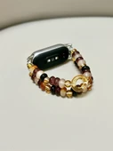 Xiaomi Mi Band 8 Pro/9 Pro Uyumlu Kehribar Boncuklu Bileklik - Konnektörlü - 3