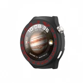 Huawei Watch4 Pro Koruyucu Kılıf Li Shi Kırmızı Desenli Siyah - 1