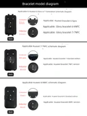 Huawei Bileklik 8/NFC için Altın Satürn Desenli Çin Tarzı Kordon - 12-15.5cm Bilek - 8