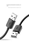 Çift Başlıklı USB 3.0 Data Kablosu - 0.25 Metre - Siyah - 10