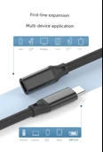 Type-C USB 3.2 Gen 2 Uzatma Kablosu - Siyah - 1 Metre - 9