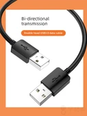 Çift Başlıklı USB 3.0 Data Kablosu - 0.25 Metre - Siyah - 2