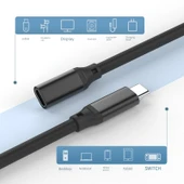 Type-C USB 3.2 Gen 2 Uzatma Kablosu - Siyah - 1 Metre - 3