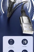 Apple iPhone/iPad Hızlı Şarj Data Kablosu - 1m Örgü Yeşil - İkili Paket - 6