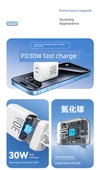 30W Çift USB-C PD Hızlı Şarj Aleti - Yıldız Mavisi - 2.0m PD Kablolu - 6