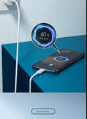 6A Süper Hızlı Şarj Type-C Data Kablosu - 1m Krem Beyazı - 6