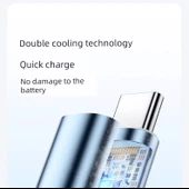 Type-C USB Kablo 120W Süper Hızlı Şarj Alüminyum Örgülü 1m Siyah - 9