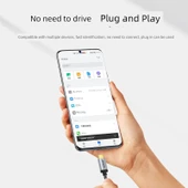 Type-C USB 3.0 Data Kablosu - 0.15m - Zarif Beyaz Plastik Kaplama thumbnail 4