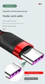 Type-C Hızlı Şarj Data Kablosu - 2 Metre Kırmızı ve Gri - 9