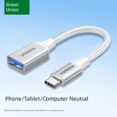 Type-C USB 3.0 Data Kablosu - 0.15m - Zarif Beyaz Plastik Kaplama thumbnail 2