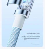 Type-C USB Kablo 120W Süper Hızlı Şarj Alüminyum Örgülü 1m Siyah - 10