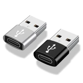 Type-C - USB Hızlı Dönüştürücü - Gümüş Beyaz - 2 Adet - 6