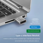 Type-C - USB Hızlı Dönüştürücü - Gümüş Beyaz - 2 Adet - 4