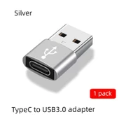 USB - Type-C Hızlı 3.0 Adaptör - Gümüş - 1