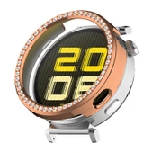 Huawei GT4 41mm Rose Gold Elmas Görünümlü Koruyucu Kılıf - 1