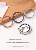 Huawei GT5 41mm Şeffaf Elmas Görünümlü Koruyucu Kılıf - 7