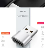 USB - Type-C Hızlı 3.0 Adaptör - Gümüş - 9