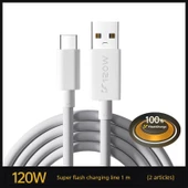 Vivo 120W Hızlı Şarj USB Type-C Data Kablosu - 1.0 Metre (1 Alana 1 Bedava) - 1