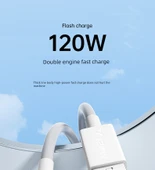 Vivo 120W Hızlı Şarj USB Type-C Data Kablosu - 1.0 Metre (1 Alana 1 Bedava) - 4