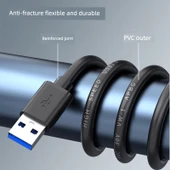 Çift Başlıklı USB 3.0 Erkek-Erkek Data Kablosu 1m - Yüksek Hızlı, Güçlendirilmiş Bağlantı (2 Adet) - 5
