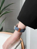 Xiaomi Mi Band 9/NFC Zımbalı Kot Kordon ve Nötr Şeffaf Kılıf - Parlak Siyah (2 Film) - 5