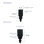 USB Erkek Uzatma Kablosu - 2 Çekirdek - 2 Metre - 10