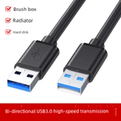 Çift Başlıklı USB 3.0 Erkek-Erkek Data Kablosu 1m - Yüksek Hızlı, Güçlendirilmiş Bağlantı (2 Adet) - 2