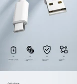 Vivo Çift Motor Hızlı Şarj USB Type-C Data Kablosu - 1.0 Metre - 5