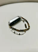 Xiaomi Mi Band 8pro/9pro için Kaplan Gözü Boncuklu Bileklik - Gümüş Kırık Boncuklu - 3