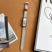 Xiaomi Mi Band 3-6/NFC Zımbalı Kot Kordon ve Şeffaf Kılıf - Puslu Mavi (2 Film Hediyeli) - 1