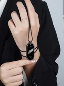 Xiaomi Mi Band 7 Uyumlu Kolye Askısı - Siyah - Çift Delikli + 2 Film - 2