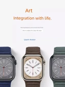 Apple Watch S10 46mm Sarı Kanvas Kordon - 5